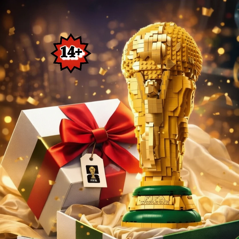 

Набор строительных блоков Disney 2842PCS 2026 New 43020, модель футбольного кубка мира, настольное украшение, игрушка-конструктор, подарок для детей