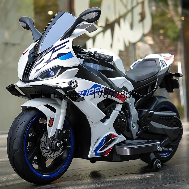 Children's Electric Motorcycle Toy Car, Large Ride-On Toy for Kids