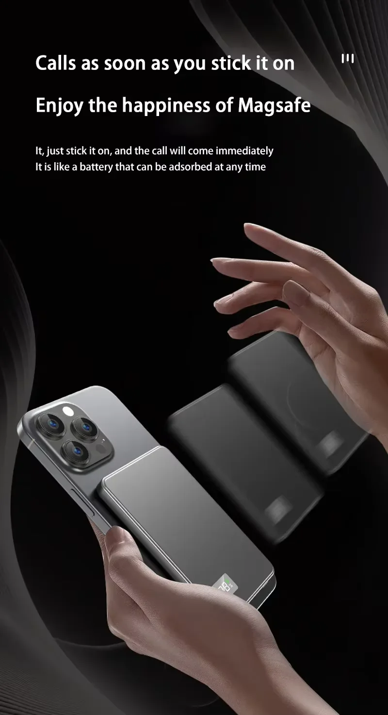 باور بانك لاسلكي مغناطيسي محمول بقدرة 500000 مللي أمبير في الساعة PD22.5W بطارية خارجية للشحن السريع لهاتف Magsafe لهاتف iPhone وسامسونج جديد 2026 #6
