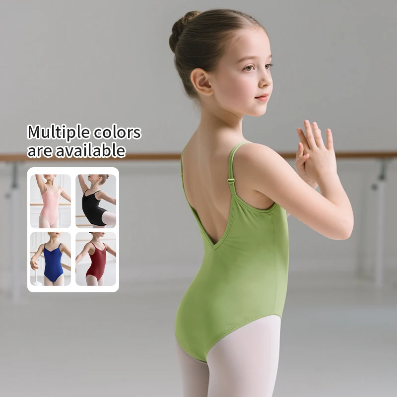 Justaucorps de Ballet pour filles, Camisole sans manches, Costume de gymnastique, bretelles réglables, vêtements de danse