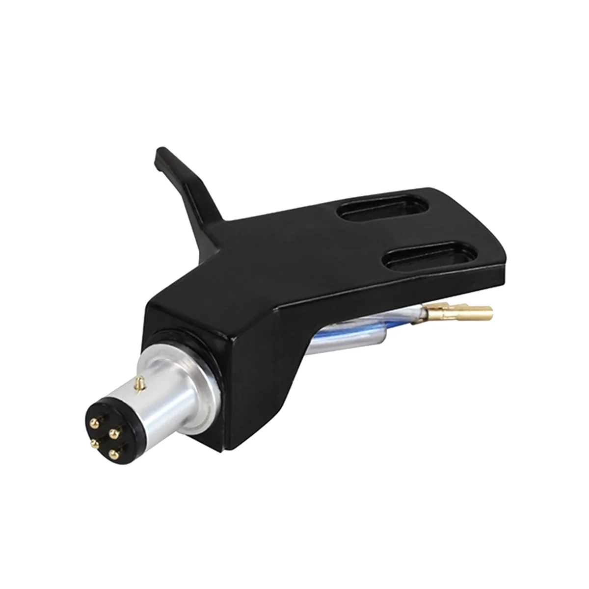 Turntable Headshell Aluminium Alloy Headshell Record Turntable  Replacement Phono Stylus Cartridges Rack Black