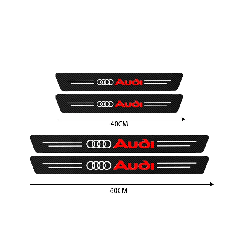 Car Threshold Strip 3D Carbon Fiber Anti-Scratch Sticker Door Sill Protector Accessories For Audi A3 A4 A5 A6 A7 A8 Q3 Q5 Q7 Q8