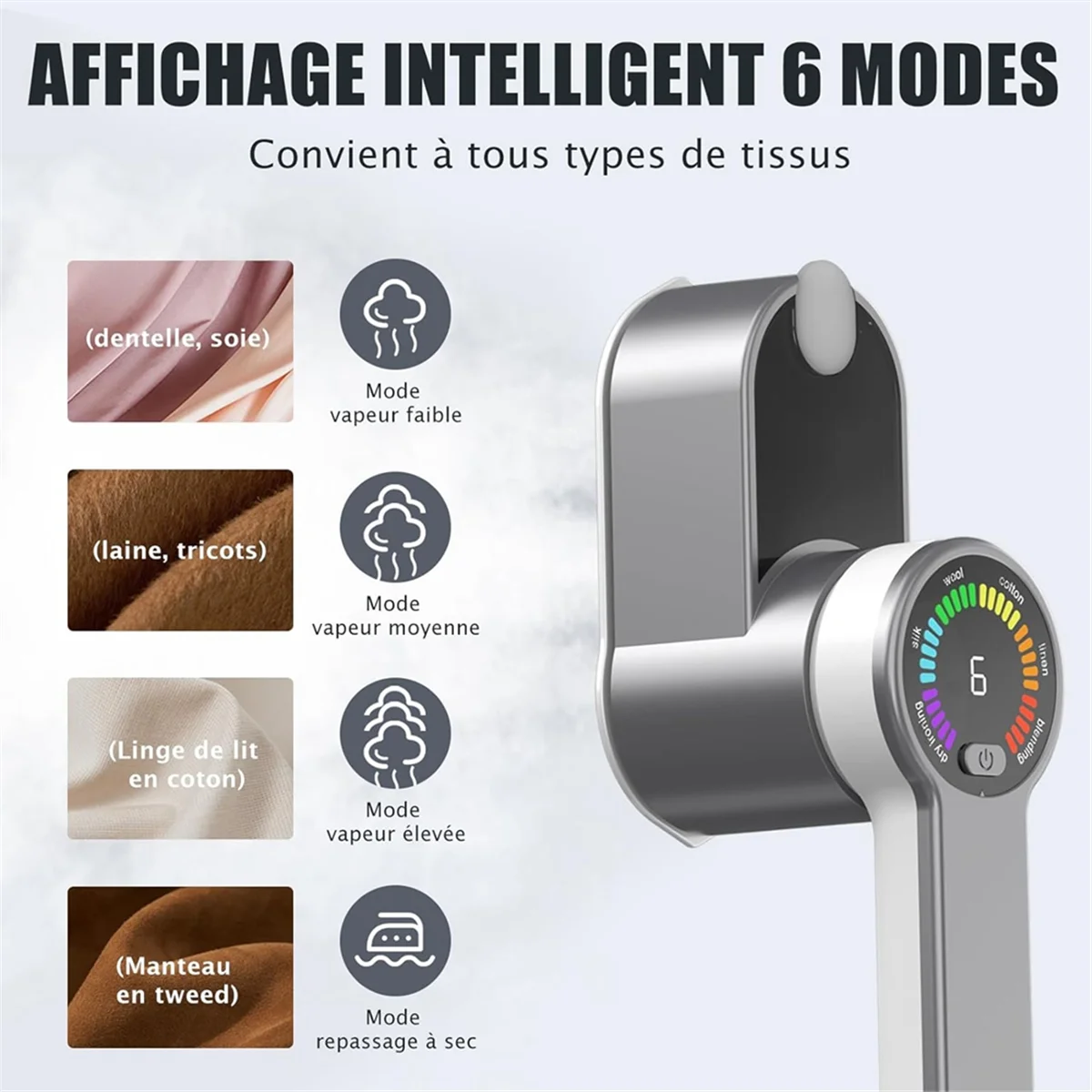 Vaporizador vertical para roupas: vaporizador de viagem de 1200 W com tanque de água de 120 ml - Vaporizador de roupas 2 em 1 Design úmido e seco Plugue americano