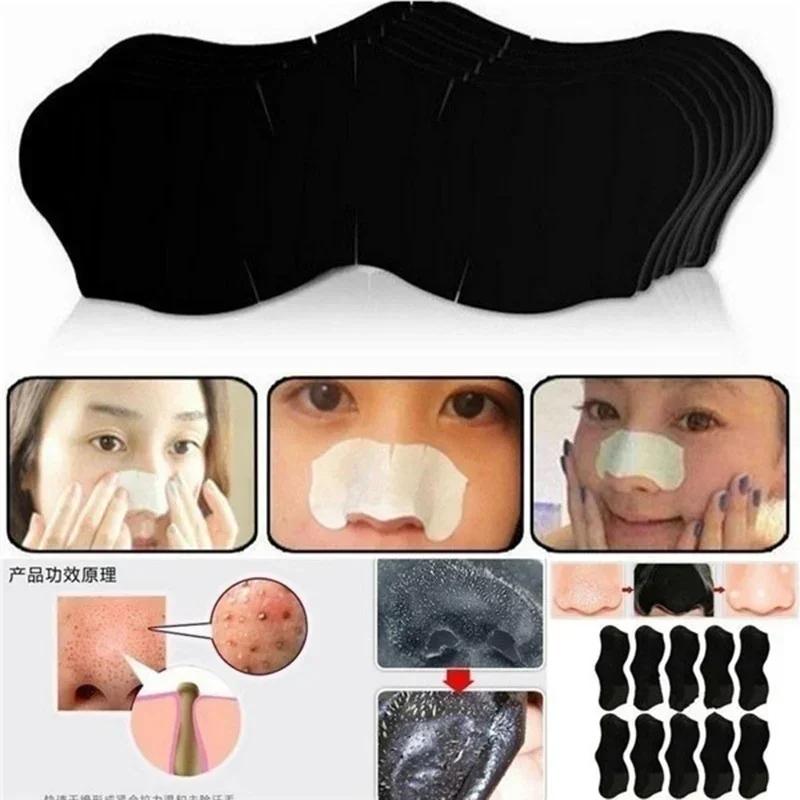 10PCS Nose Blackhead Remover Mask Deep Cleaning Shrink Pore Acne Treatment Mask