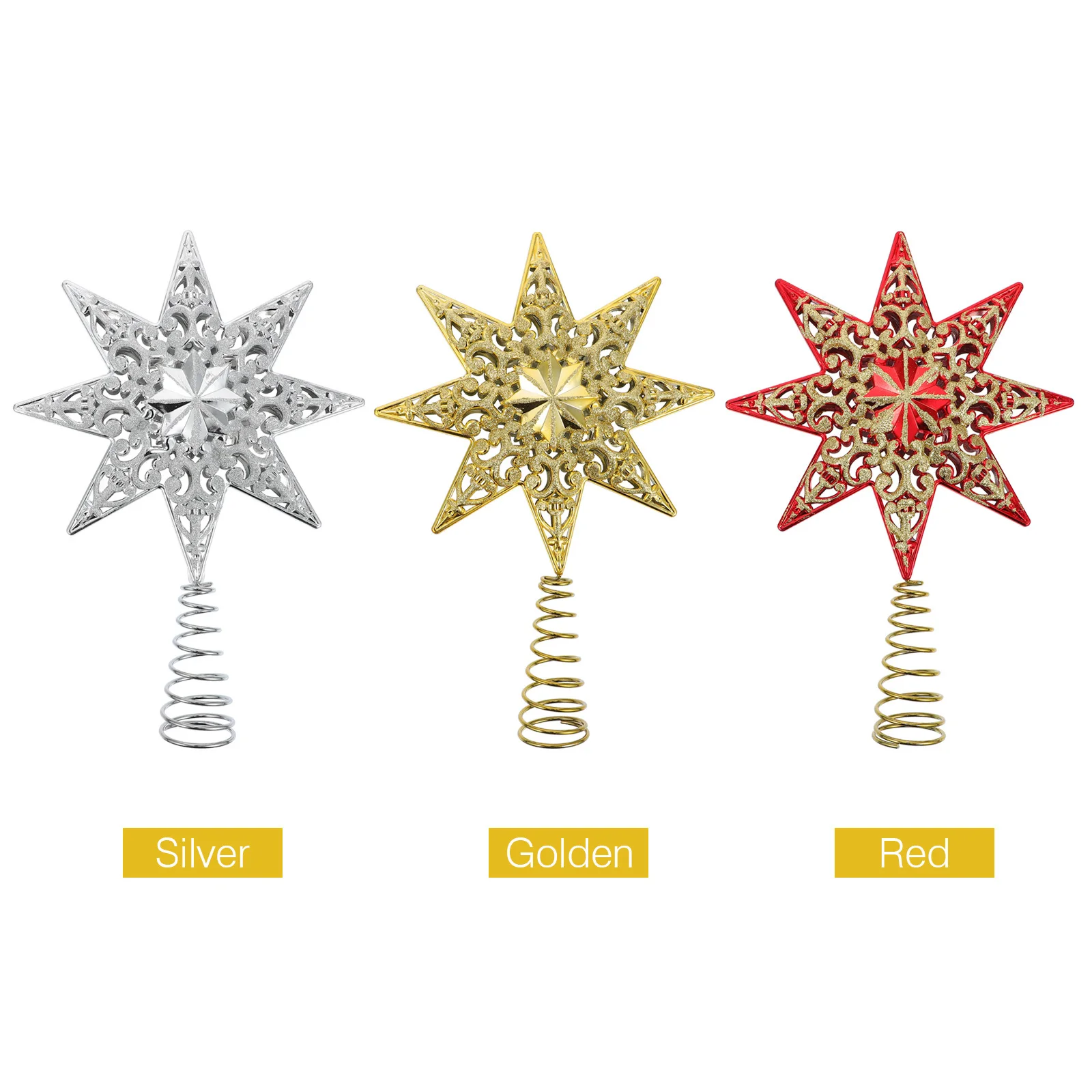 

1Pcs Christmas Tree Star Topper Realistic Texture Xmas Tree Ornament Festive Christmas Decor Star Adornment Home Decor