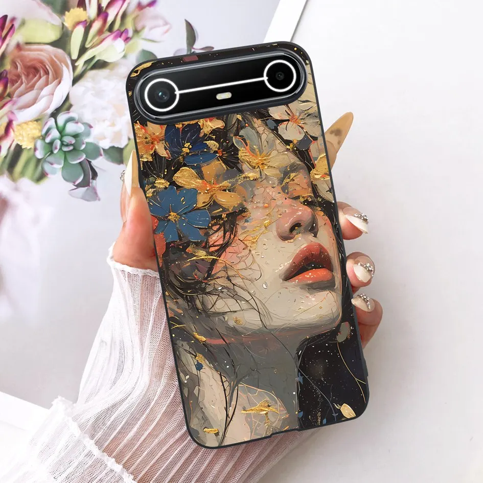 For Tecno Pova Slim 5G Case 2025 New Fashion Flower Bowknot Soft