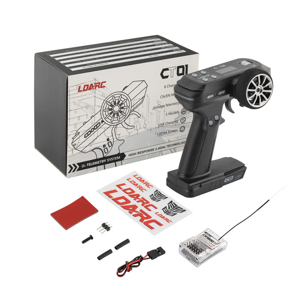 

LDARC CT01 2.4GHz 8-Channel Professional Remote Controllor English and Chinese LCD Display for RC Model Car Boat