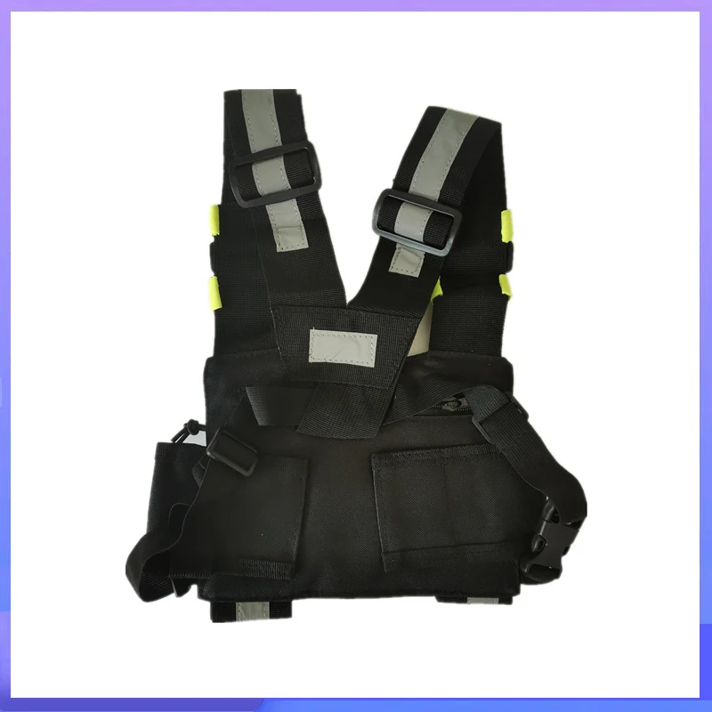 Walkie Talkies Front Pack Pouch Case Radio Shoulder Holster Two Way Radio Reflective Chest Harness Holder Bag Vest Rig Drop Ship