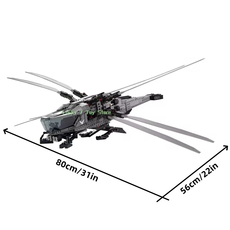 1369 قطعة الكثبان الرملية التقنية Atreides اللبنات الملكية الإبداعية طائرة نموذج طائرة MOC الطوب لعب للأطفال هدايا عيد الميلاد #6