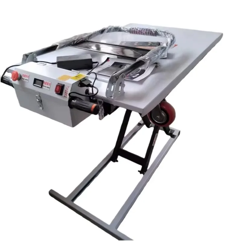 

300KG Portable Scissors Lift Cart 140x75cm Platform 104cm Lifting Height Hydraulic Fork For Warehouse Cargo Loading Unloading