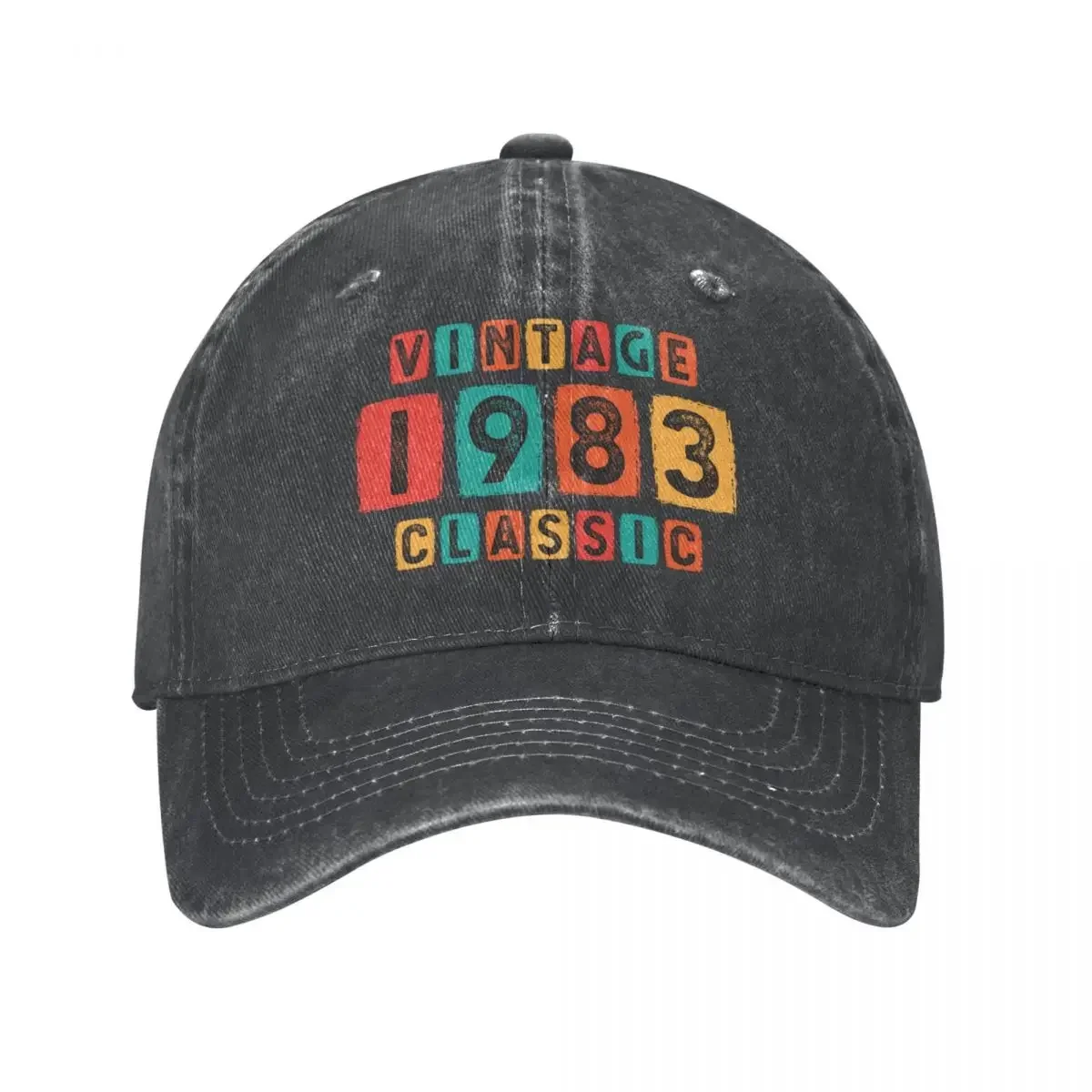 2024 New Hip Hop Jeans 1983 Ponytail Baseball Cap Men Women Spring Summer Snapback Hat Born In 1983 40th Birthday Gift Casquette