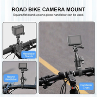 AEF7-Motorcycle Bicycle Holder 360 Rotating Motorcycle Bike Camera Holder For Insta 360 X2 X3 Gopro 12 11 DJI Action Camera