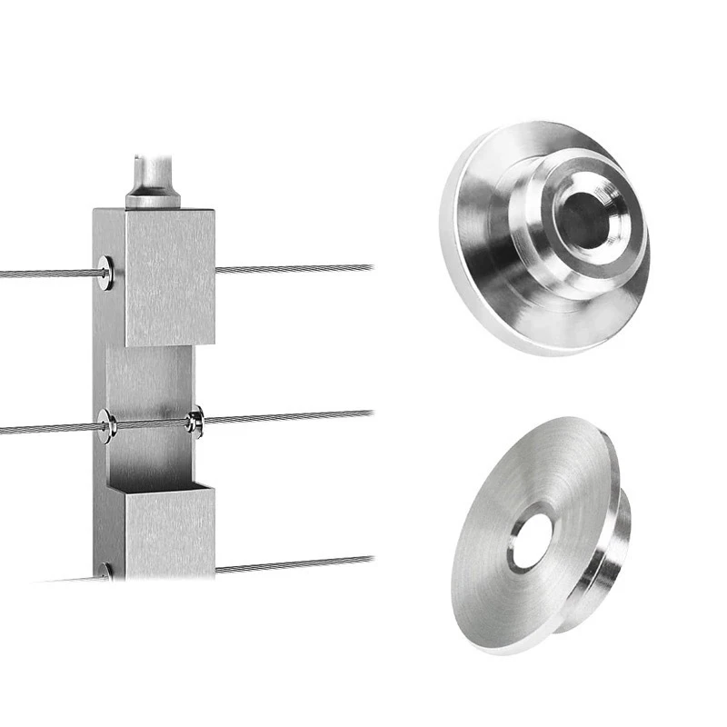 5PCS Stainless Steel Sleeve Cable Connector For Railing Stair Wire Rope Sealing Gasket Durable Fittings