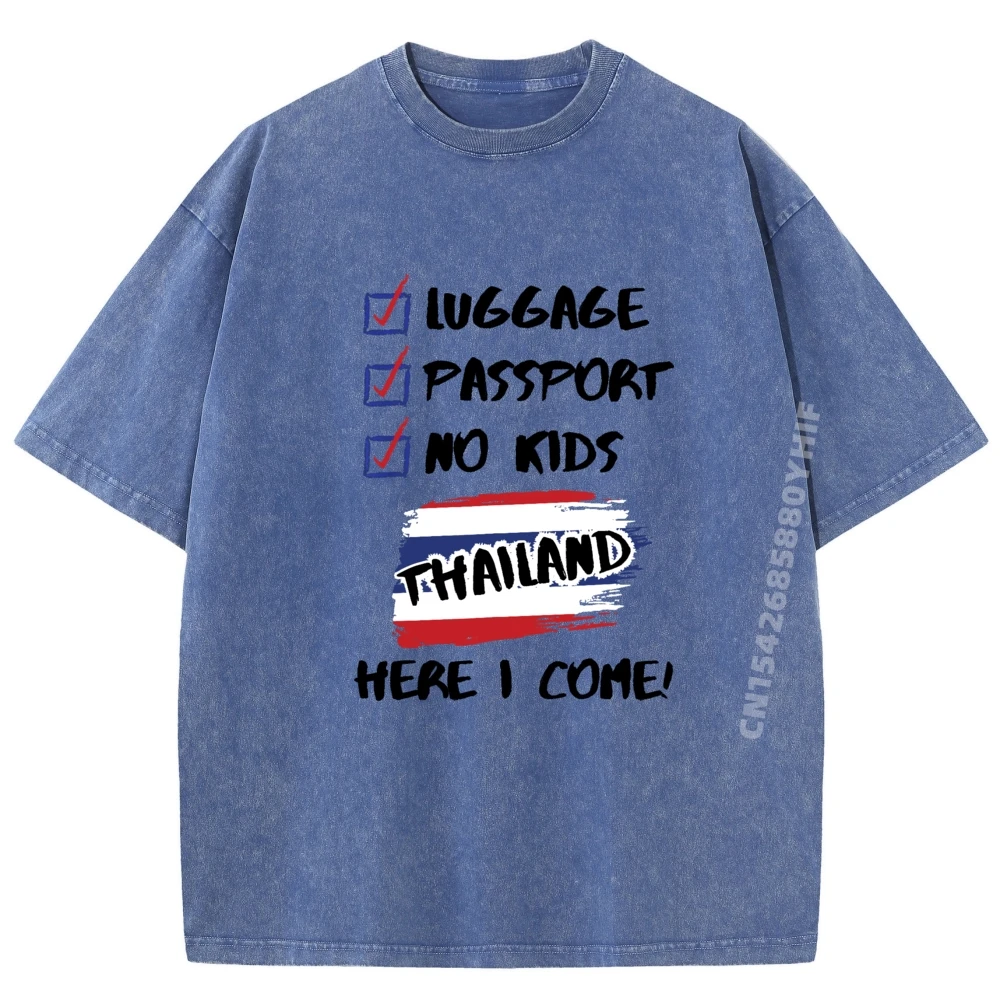 

Наряд для отдыха в Таиланде для пар, топы, футболки, новейшие мужские футболки с надписью, футболки с графическим рисунком, стираная одежда с буквами