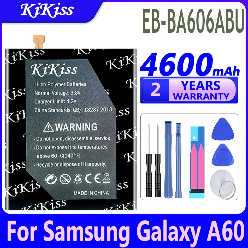 KiKiss EB-BA606ABU 4600mAh Battery for Samsung Galaxy A60 M40 SM-A606F/DS SM-A6060 SM-A606F Phone Replacemen Batteries