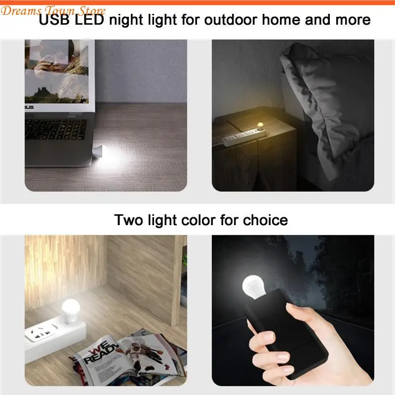 HX6A USB LED Night Light Eye for Protection Light Computer Mobile Power Charging Reading Lamp Soft Light USB Plug Lig