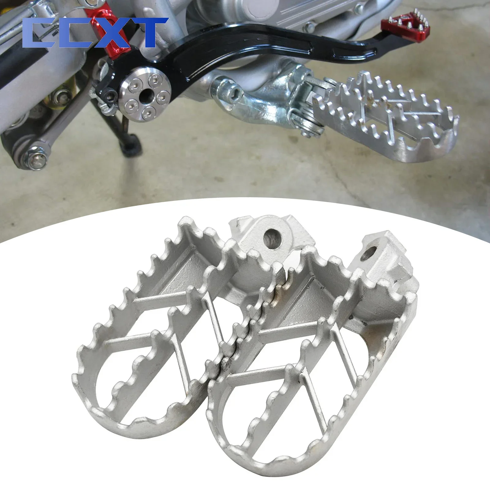 Motorcycle Stainless Steel Footpegs Foot Rest Pegs For Honda CRF100F CRF80 CRF70 CRF50 XR50R Motocross Dirt Bike Universal Parts