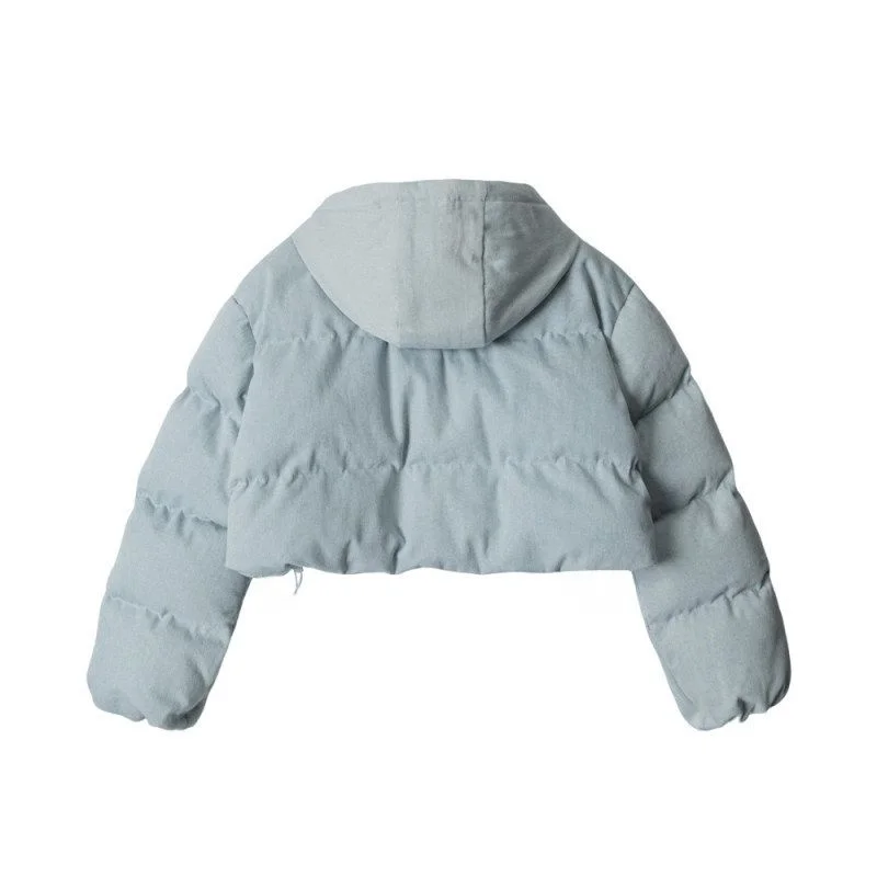 HeyHenry invierno Thiened ort algodón Jaet abrigo de mujer con capucha cálido Sli Cact talla 2025 prendas de vestir exteriores de algodón