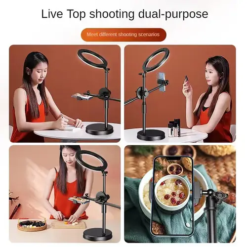 Phone Holder Ring Lamp Retractable Stand Light LED Selfie Ring Light Professional Desk Lamp For Nail Live Broadcast Photography - Image 4