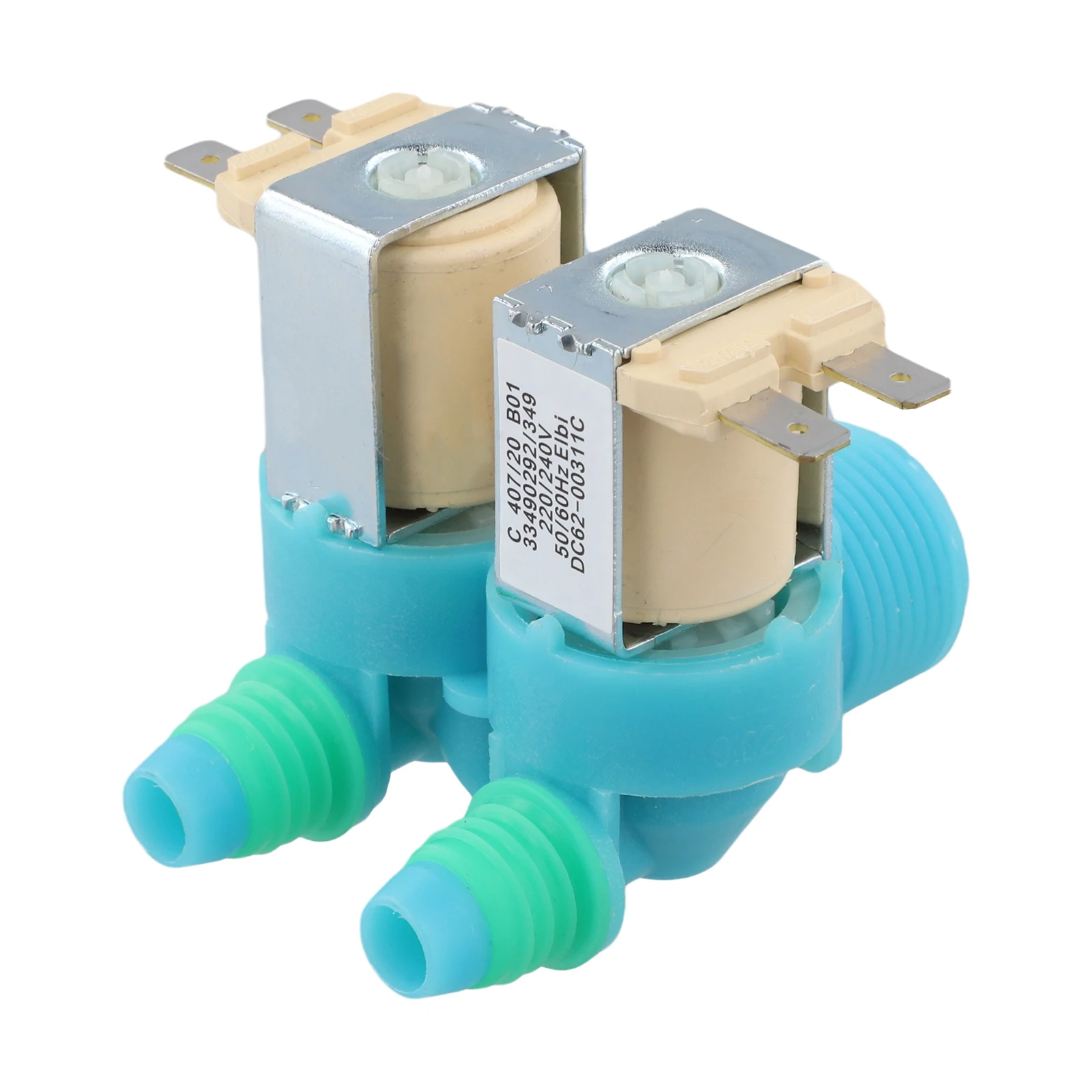 غسالة مدخل المياه الملف اللولبي صمام تصميم مزدوج الرأس لأجزاء غسالة سامسونج DC62-00311C 220/240 فولت 50/60 هرتز