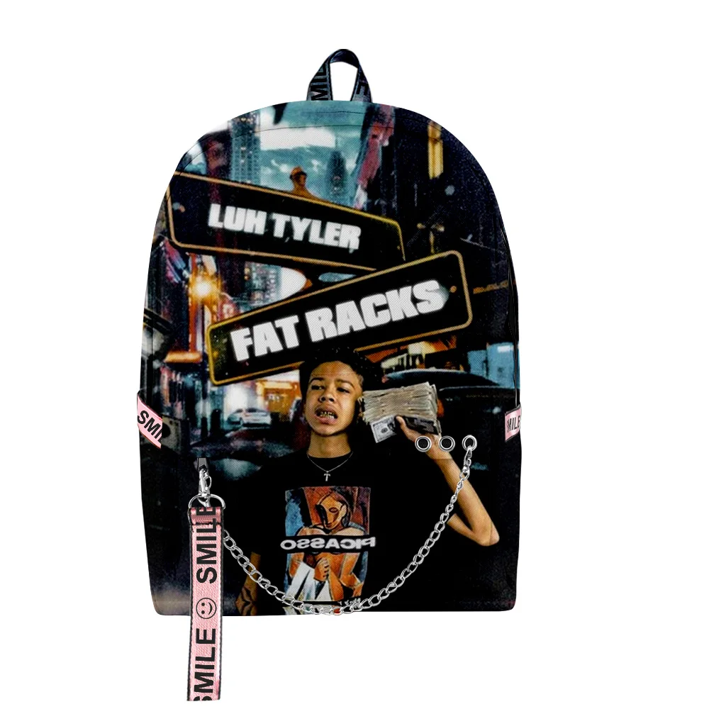 الهيب هوب شعبية مضحك لوه تايلر ثلاثية الأبعاد طباعة طالب الحقائب المدرسية للجنسين أكسفورد مقاوم للماء دفتر متعددة الوظائف حقيبة ظهر للسفر #2