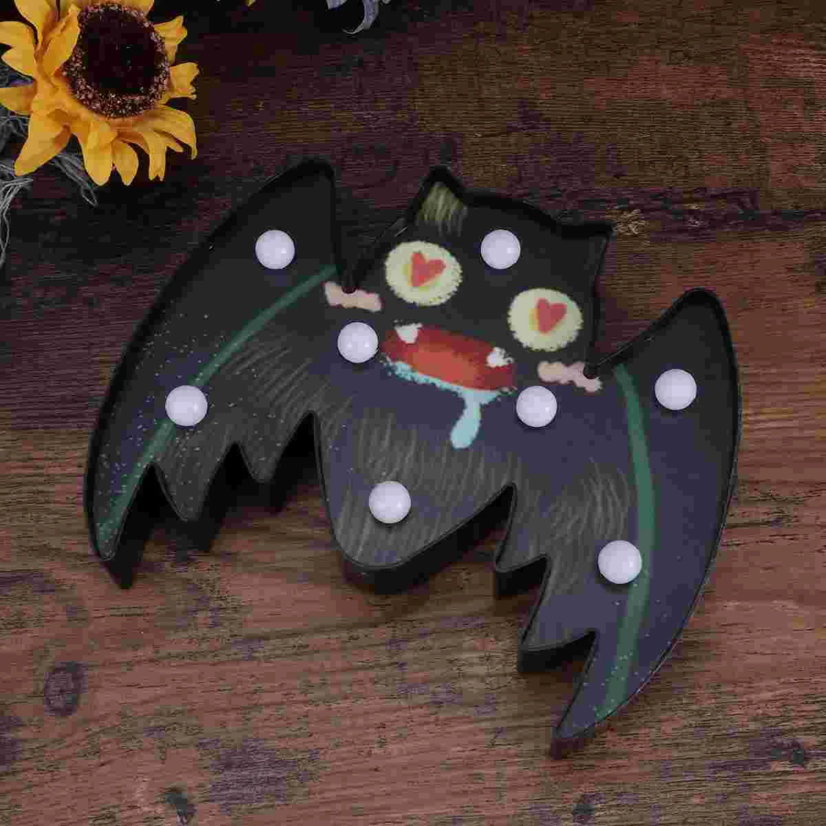 

1pc Funny Bat Shaped Night Light Halloween LED Lamp Party Supplies for Carnival Costume Masquerade without