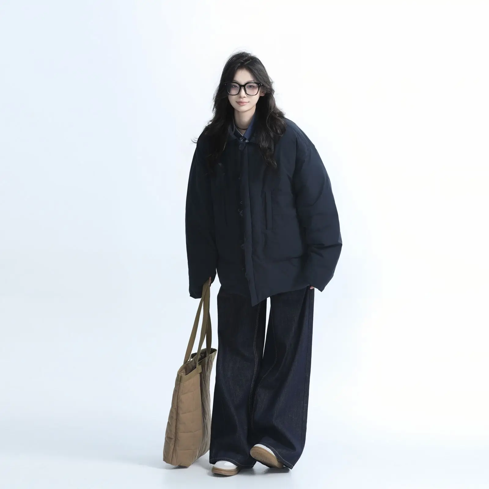 冬の新作レディースコットンジャケット通勤ルーズワークウェアレトロオーバーサイズジャケット