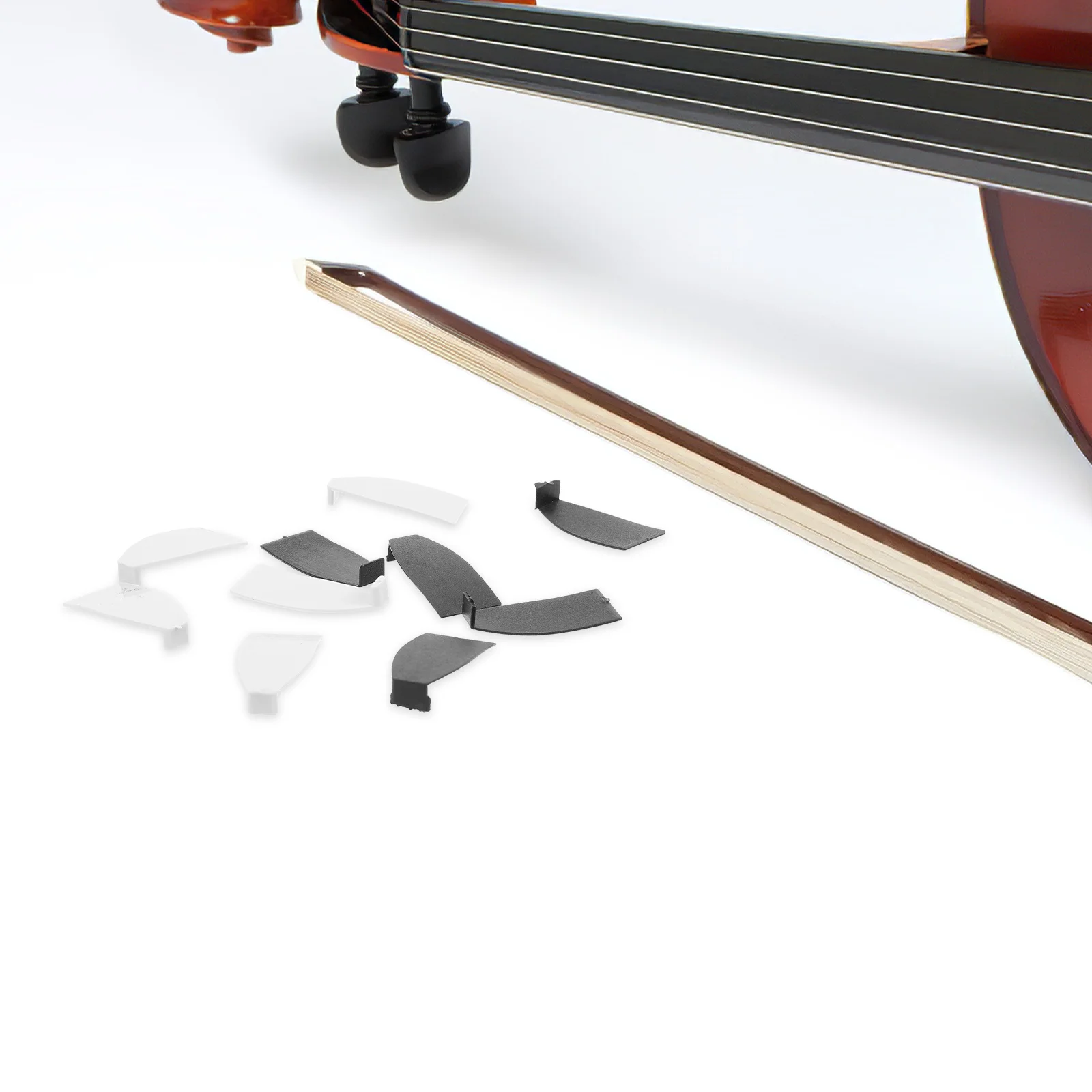 

10Pcs Professional Bow Tips for Cello Violin Smooth Polished Appearance Protection Violin Horsetail Protector Violinist Gift