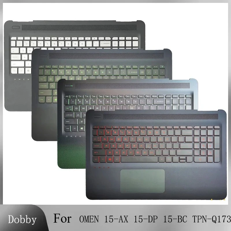 New US Keyboard For OMEN 15-AX 15-DP 15-BC TPN-Q173 Laptop LCD Back Cover Palmrest Upper Top Case Cover Backlit Gamer Keyboard