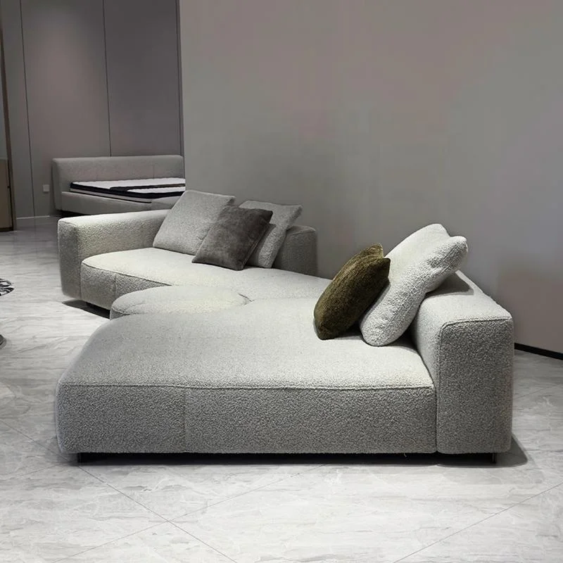 #Italian Luxury Design Modern Modular Soft Fabric Corner Sofa Set High Quality High-End for Apartment Villa Living Room Sponge