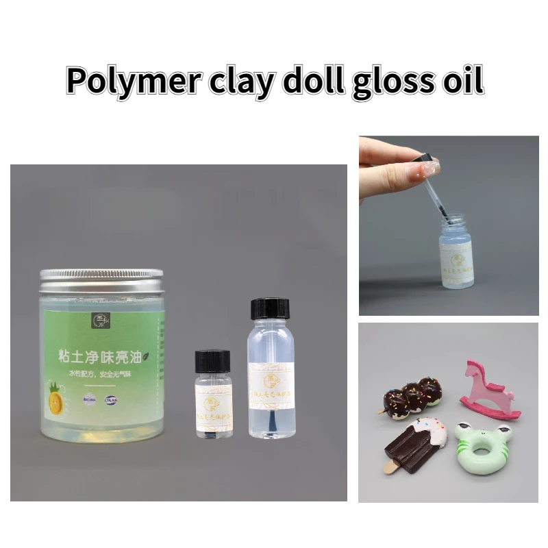 Polymer Clay Gloss Oil Environmental Protection Odorless Waterproof Protective Paint DIY Pottery Doll Model Brightening Material