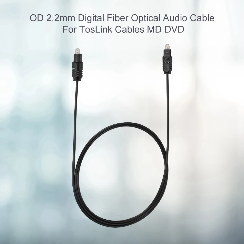 Optical Audio Cable New OD2.2mm 1m/2m/3.0m Digital  Optical Audio Cable for TosLink Cables MD DVD
