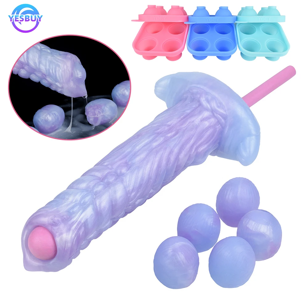 YESBUY Hand Push Ovipositors Dildo Manual Ovipositor Toy Anal Sex Toys Atifical Diy Gelatin Eggs Anus Vagina Balls Adult Product