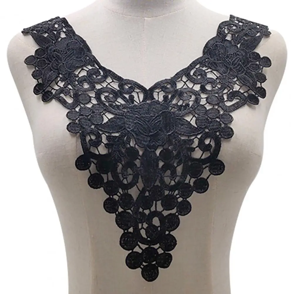 Elegant Lace Design Unique Lace Neck Accessory Elegant Embroidered Lace Collar Trim for Diy Sewing for Women's for Halloween