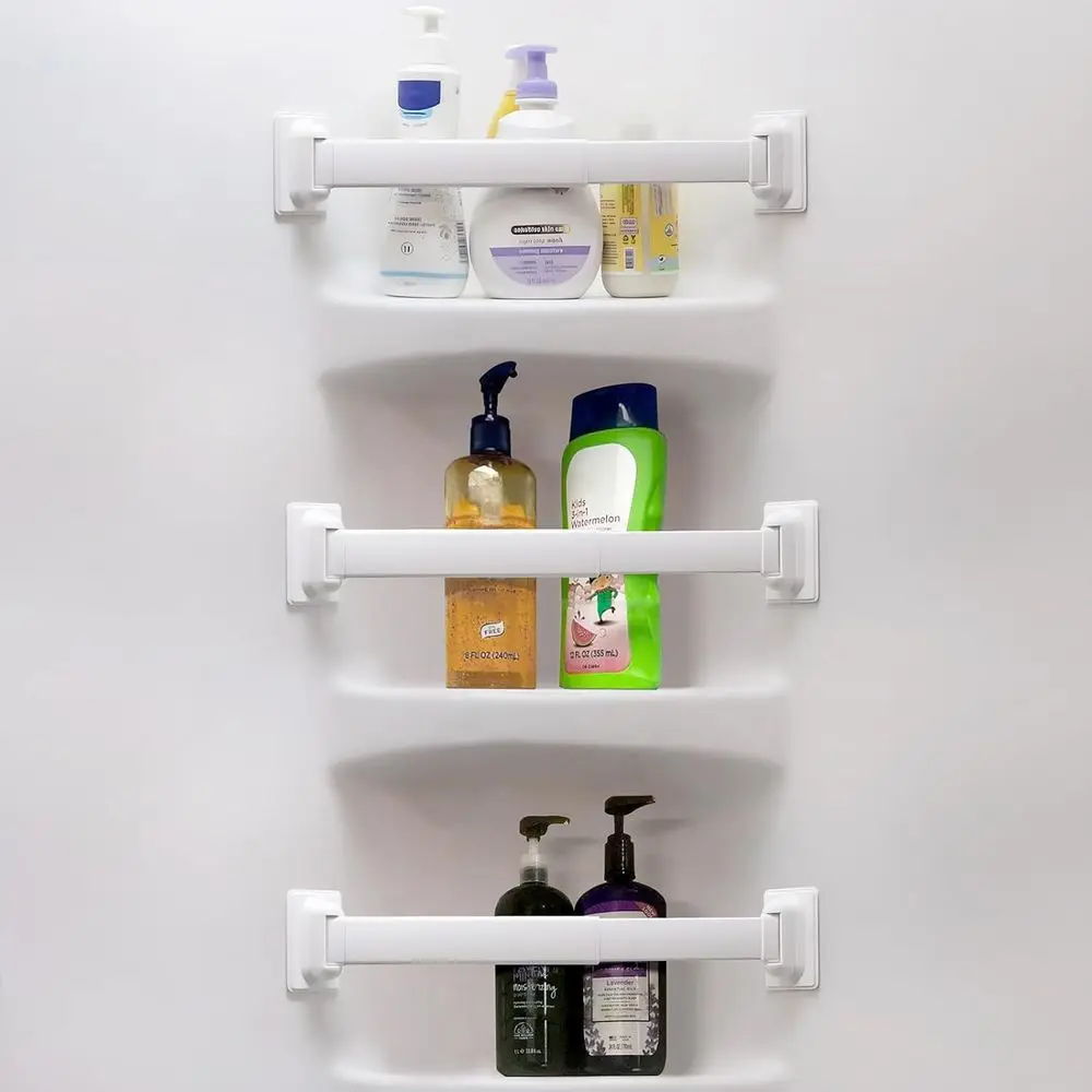 

Adjustable RV Shower Storage Bar - Durable Caddy for Shower Organization - Essential RV Bathroom Accessory - 3 Packs