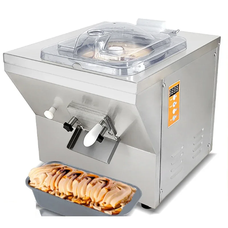 ماكينة آيس كريم من الفولاذ المقاوم للصدأ لسطح المكتب ماكينة آيس كريم صلبة تركية إيطالية مقهى متجر مشروبات باردة 20 لتر/وقت #4