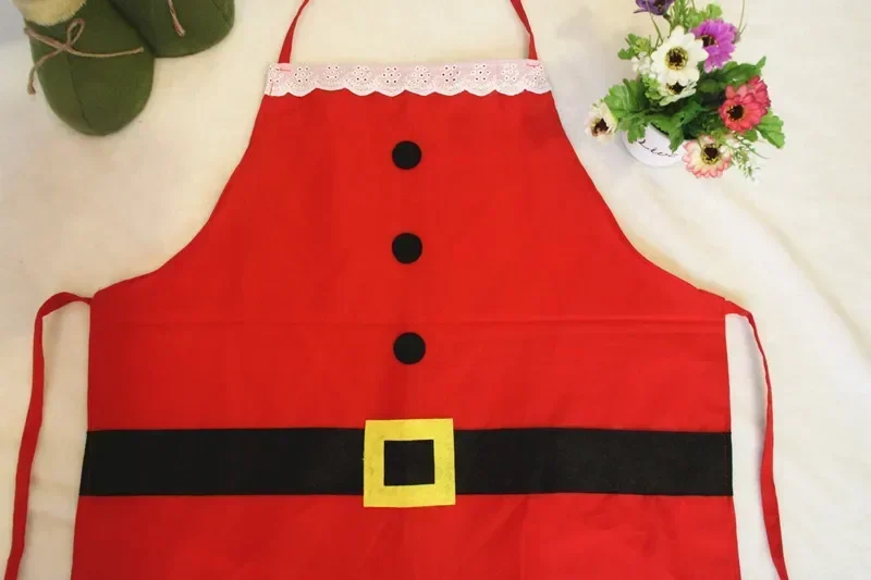 Woman Children Christmas Kitchen Aprons Xmas Decoration Aprons for Women Men Dinner Party Cooking Apron Baking Accessories