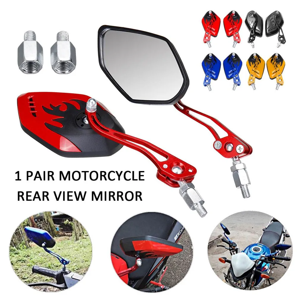 2PCS/Set Universal Motorcycle Rearview Mirrors Motorbike 360 Degree Rotation Motorcycle Motorbike Scooter Side Mirrors 8 / 10mm