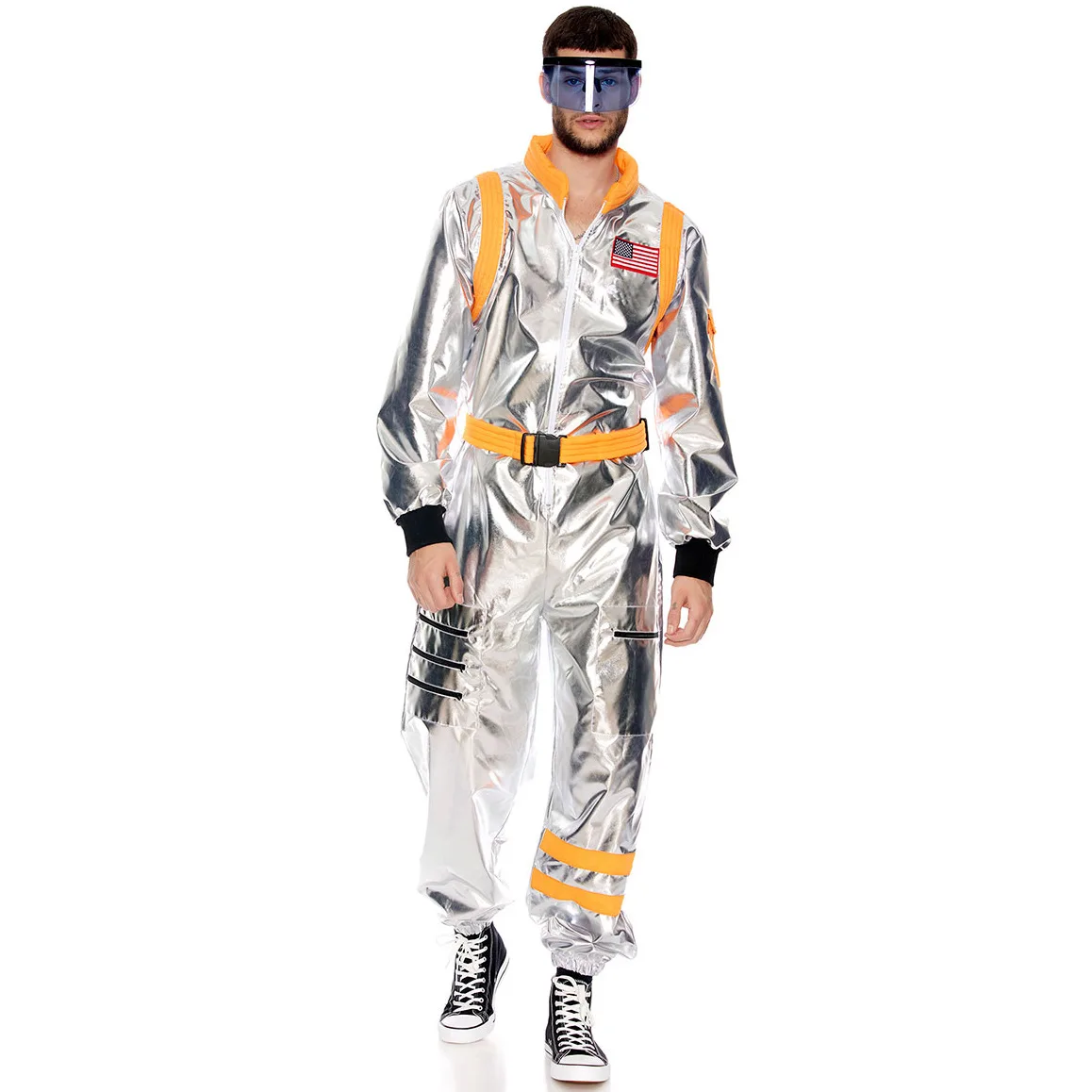 M-XL Hommes AstronsomStage Wear Halloween COS Space Costume Uniforme 1 pièce