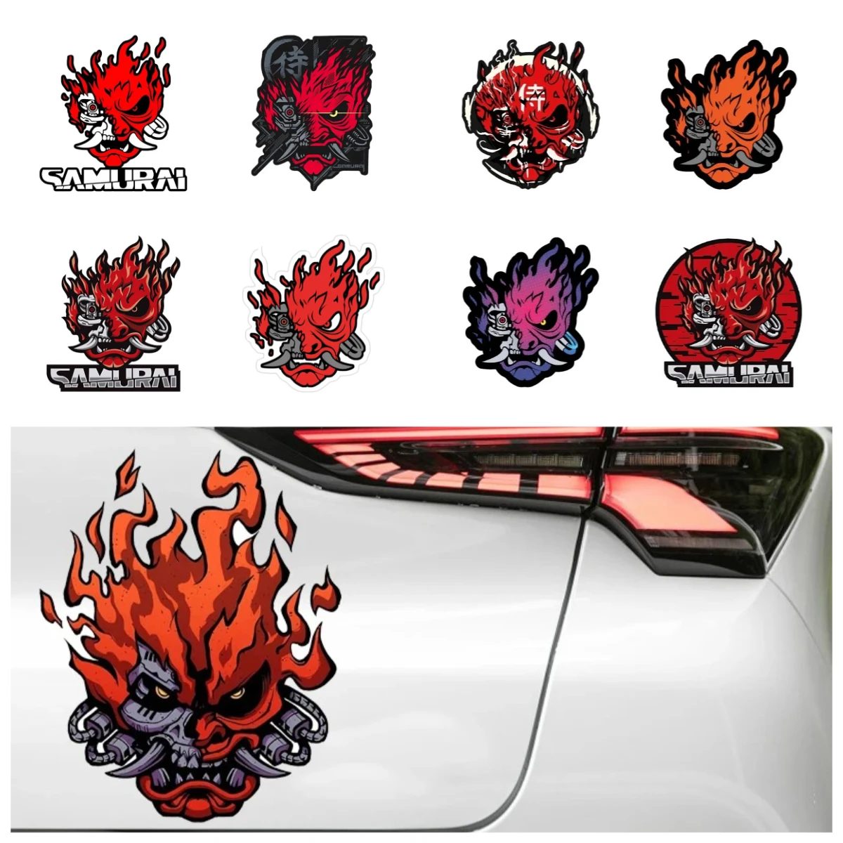 

Samurai Band Red Eye Vinyl Car Stickers - Waterproof & UV Resistant Decals for Auto Body, Motorcycle Helmets & Laptop Bags