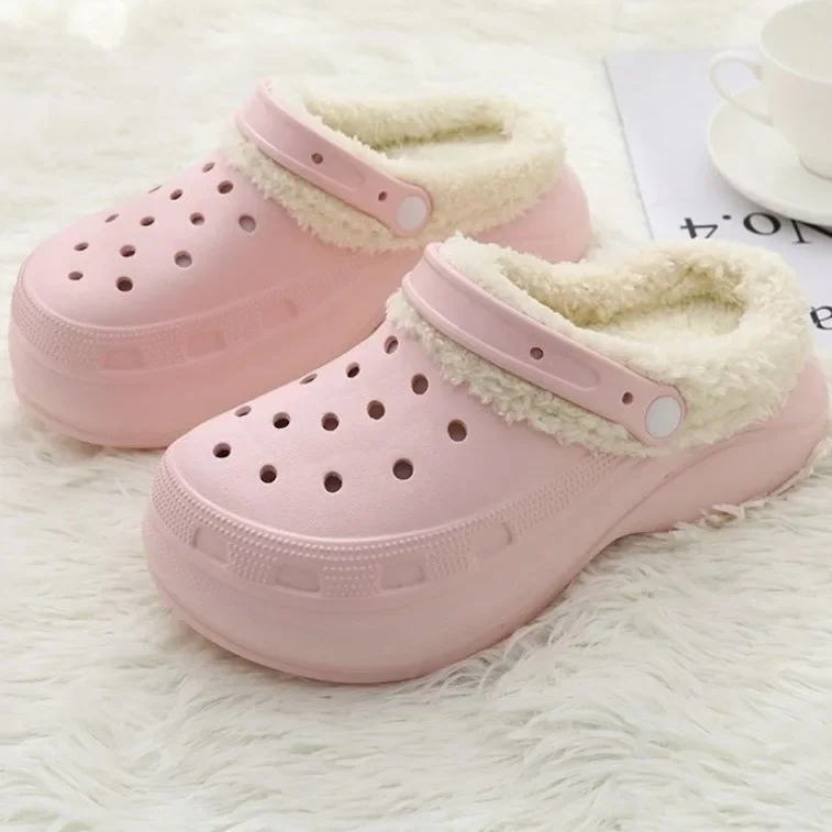 

Cotton Fashion Clogs Slippers Women Hole Garden Shoes Water Shoes For Men Beach Sandals Soft Eva Bathroom Slides House Slides