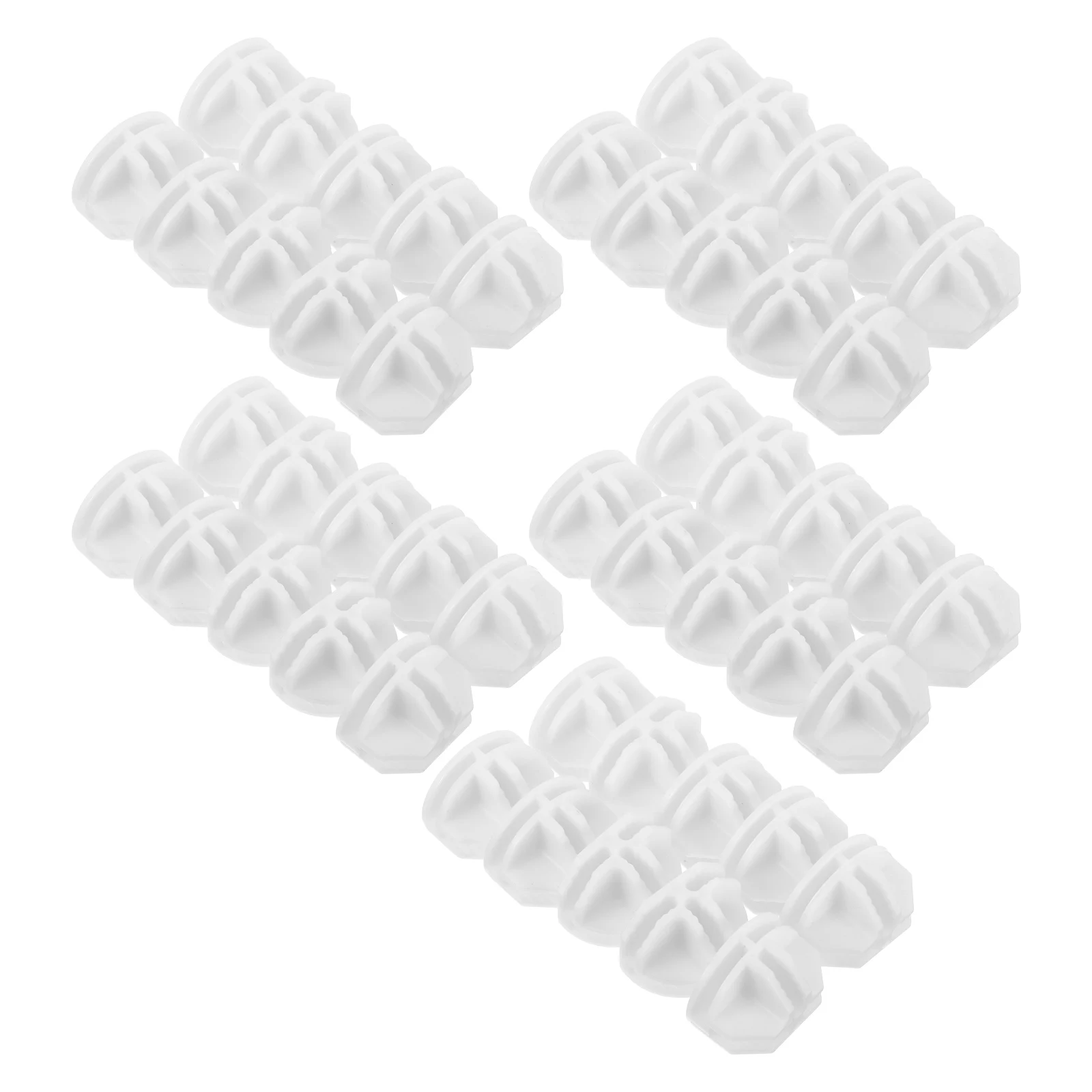 

50pcs Semi-Circle Clamp Cube Connectors Durable Plastic Modular Storage Shelf Wire Closet Organizer Easy Assembly Flexible