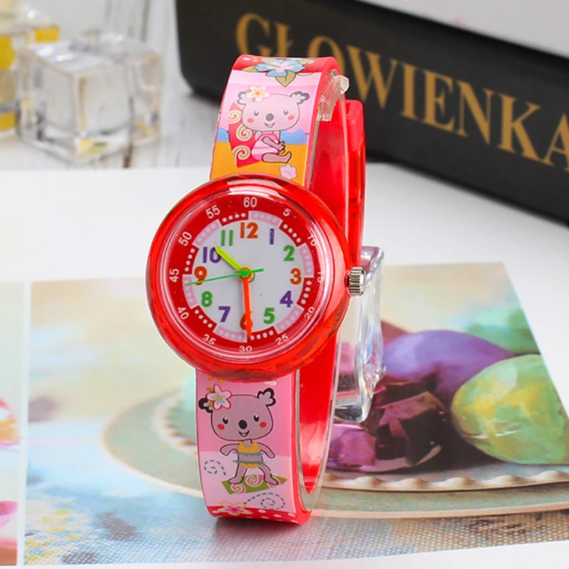 Relojes de cuarzo de dibujos animados para niños y niñas, relojes de animales lindos, moda informal, abeja, flor, reloj para estudiantes