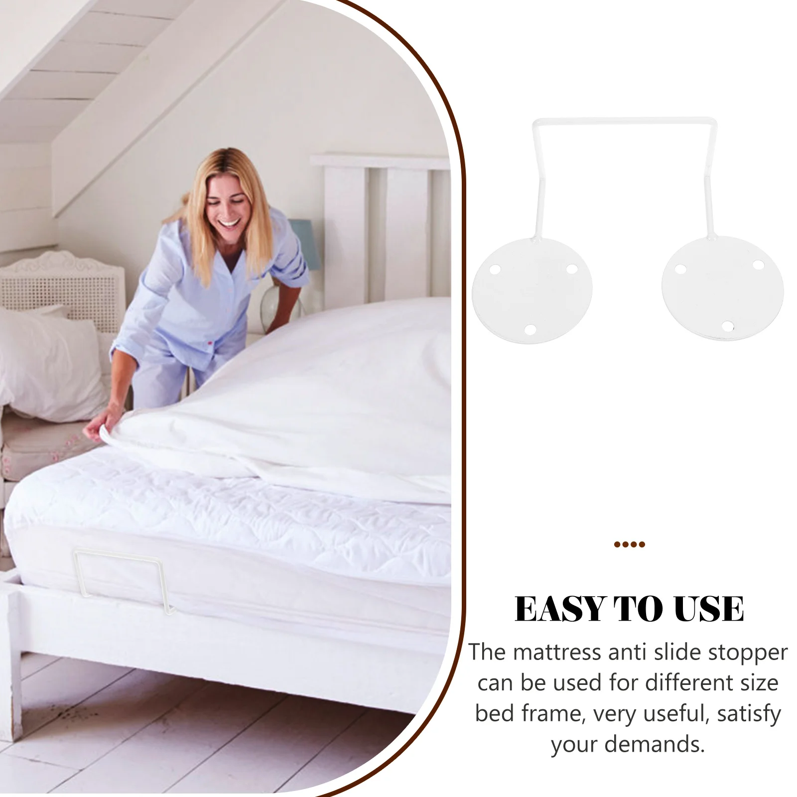 

Adjustable Mattress Holder Retainer Bar Prevents Sliding Topper Bed Sheet Fixing Tool Strong Grip Mattress Support Home Decor