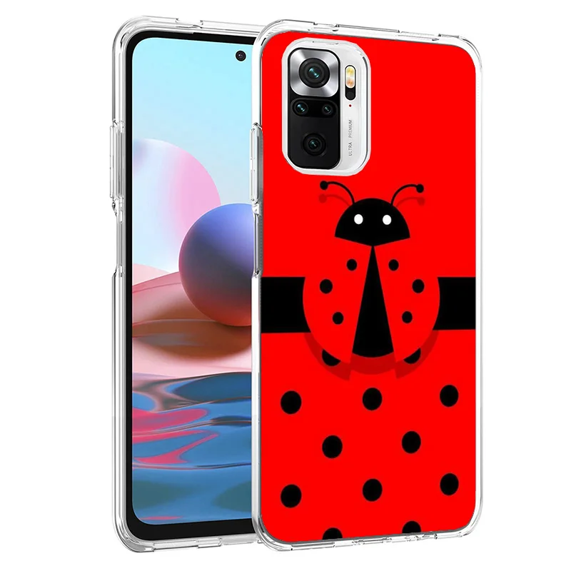 Insect Seven-Star ladybug Cover Phone Case For Xiaomi Redmi 12C 12 10C 10 9C 9 10A 9A 8A 9T 7A 7 6A 6 Pro K20 K40 S2 Soft Fundas