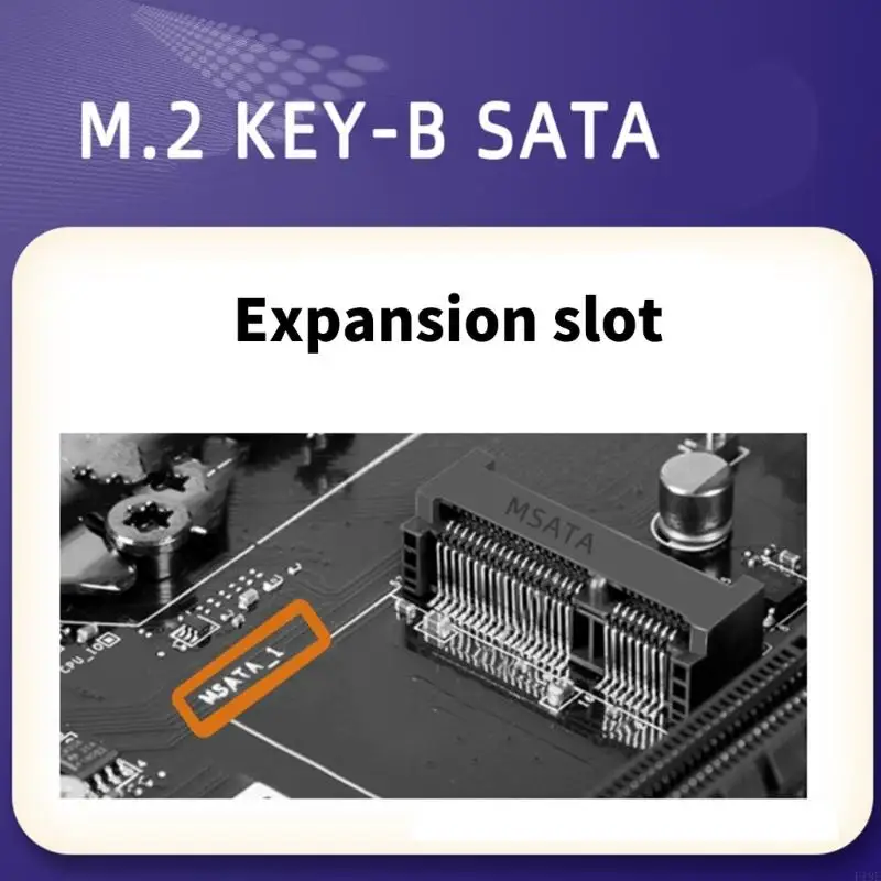 MSATA to M.2 SATA3.0 Adapter Card for Expanding Storage Mini ITX Motherboards Industrial Control Gaming Device F19E