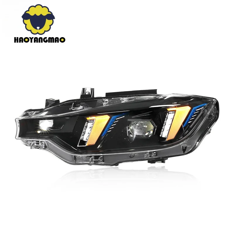

Suitable for 13-18 3 Series F30 Headlight Assembly Modified Fang Style LED Daytime Running Light Steering Lens