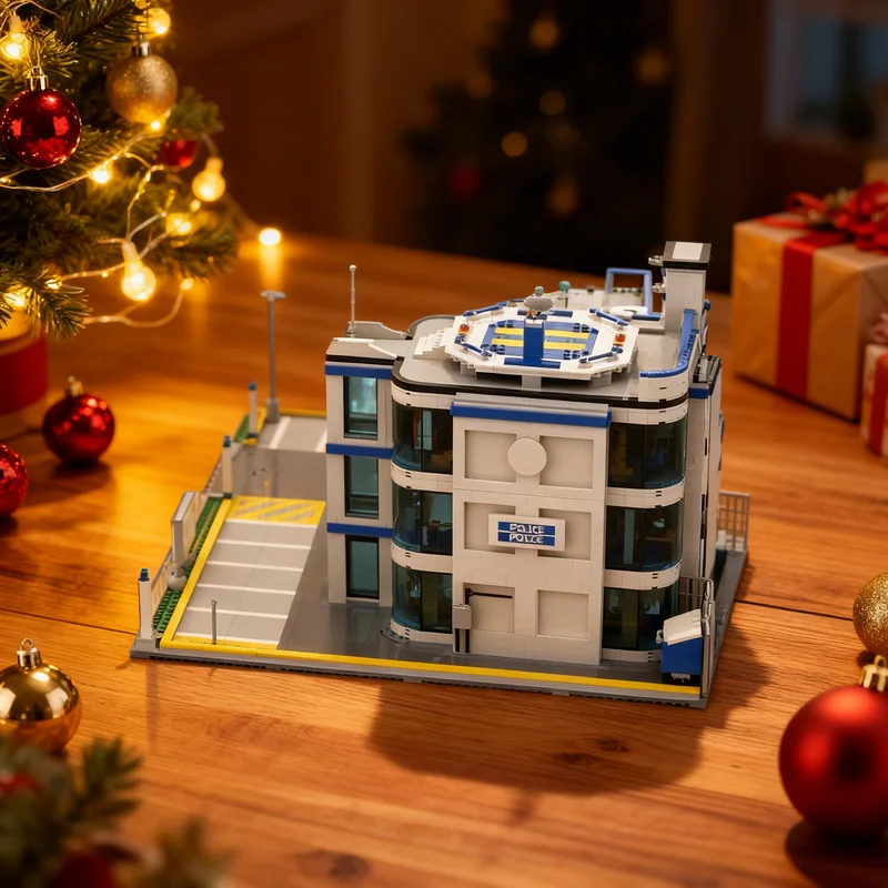 5919pcs MOC City Police City Undercover Police Station Model Building Blocks Idea Assemble Brick Education DIY Creative Birthday