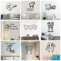 1 PC Cartoon Style Dental health wall stickers Environmental Protection Vinyl Stickers For Kids Rooms Wall Art Decal