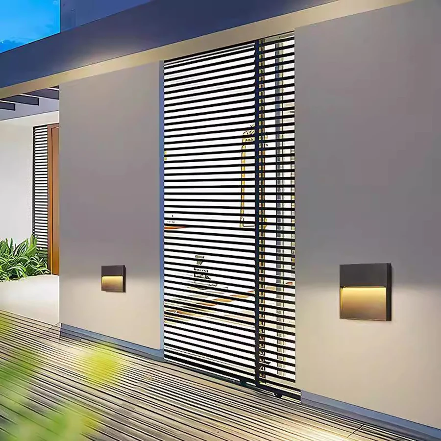 

Наружный водонепроницаемый настенный светильник, светодиодный угловой светильник, алюминиевый квадратный светильник для прихожей, лестницы, водонепроницаемый настенный светильник, уличный светильник